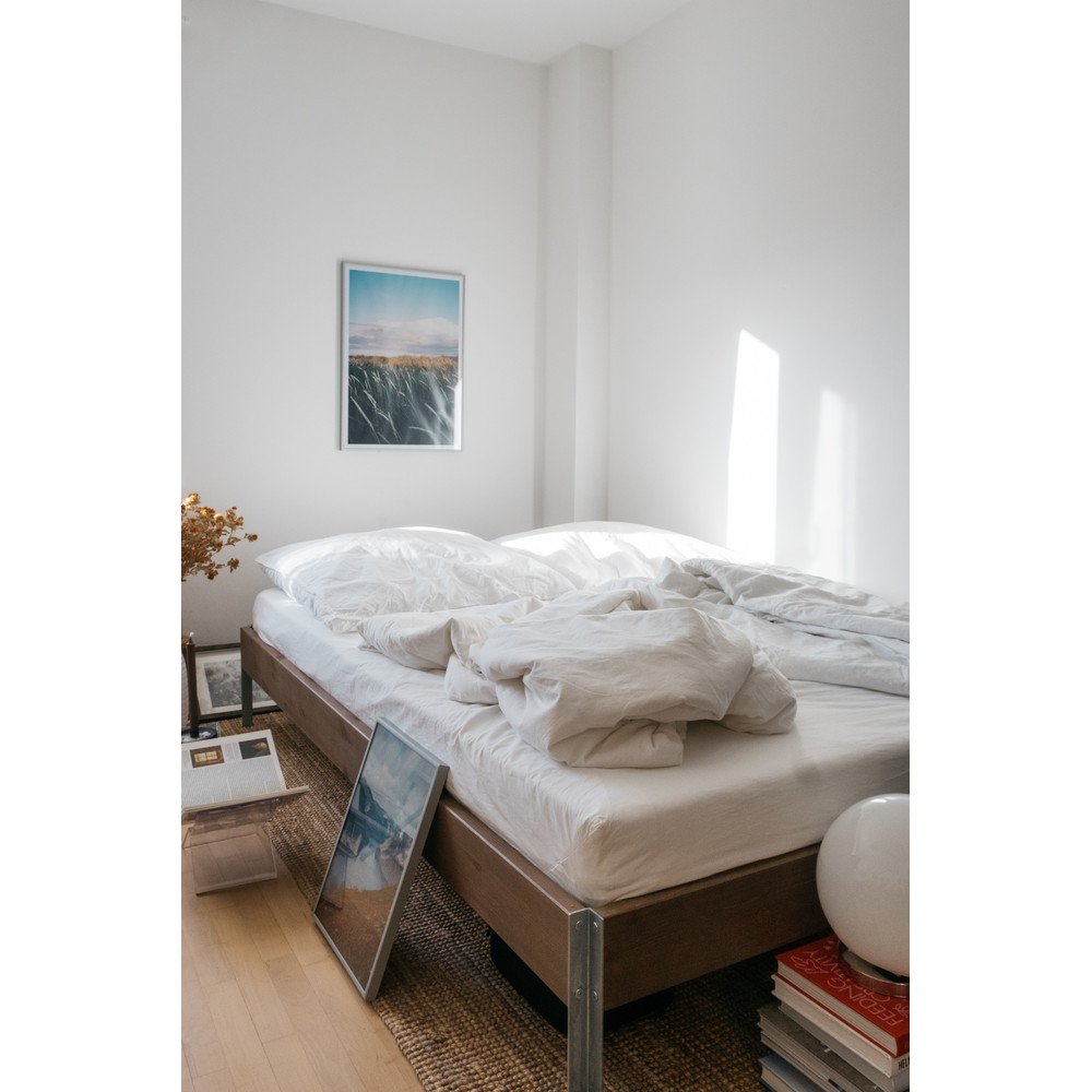 Brązowe łóżko dwuosobowe z litego drewna sosnowego ze stelażem 160x200 cm Core – Karup Design (zdjęcie 6)