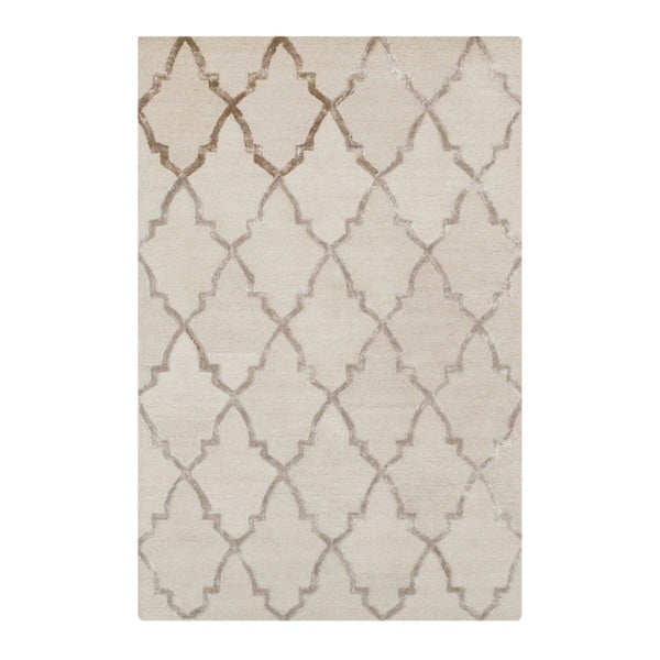 Kremowy ręcznie tuftowany dywan Bakero Kohinoor, 200x300 cm