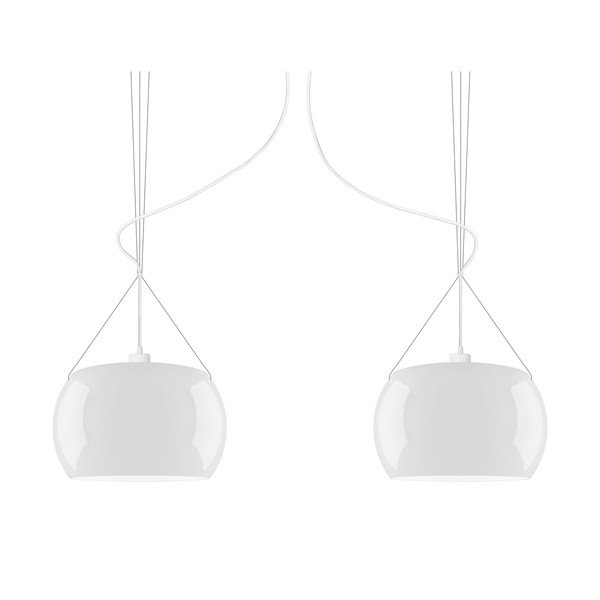 Biała podwójna błyszcząca lampa wisząca Sotto Luce MOMO-image-1
