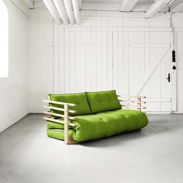 Sofa rozkładana Karup Funk Natural/Lime