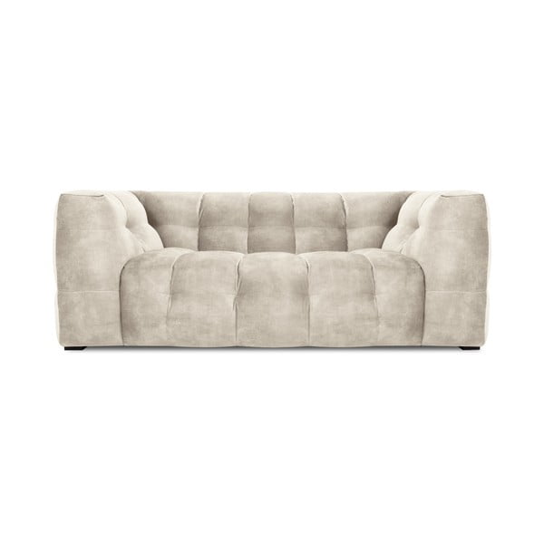 Beżowa aksamitna sofa Windsor & Co Sofas Vesta, 208 cm