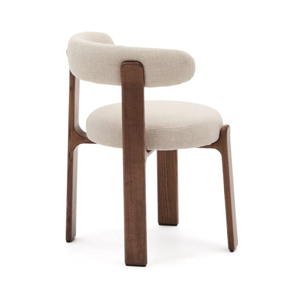 Brązowo-beżowe krzesło z litego drewna jesionowego Granite – Kave Home-image-4