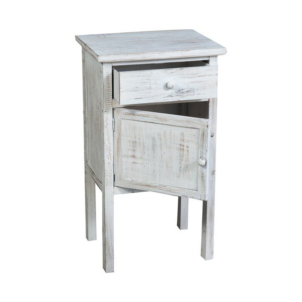 Biała drewniana szafka nocna Biscottini Bedside-image-2