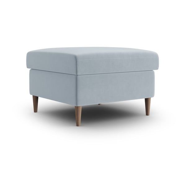 Jasnoniebieski aksamitny podnóżek Kyoto – Cosmopolitan Design-image-1