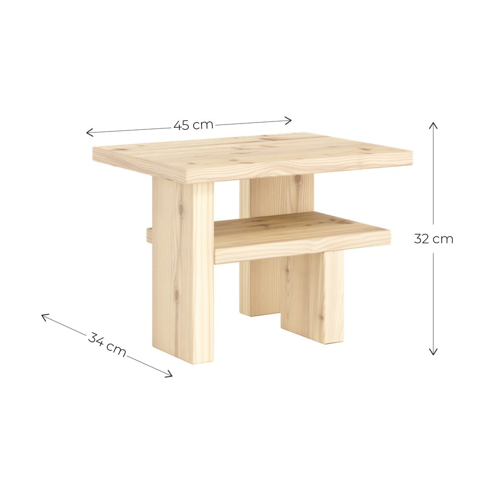 Stolik z litego drewna sosnowego 34x45 cm Japan – Karup Design (zdjęcie 8)