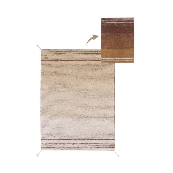 Ceglasty bawełniany dywan 170x240 cm Twin Toffee – Lorena Canals-image-3