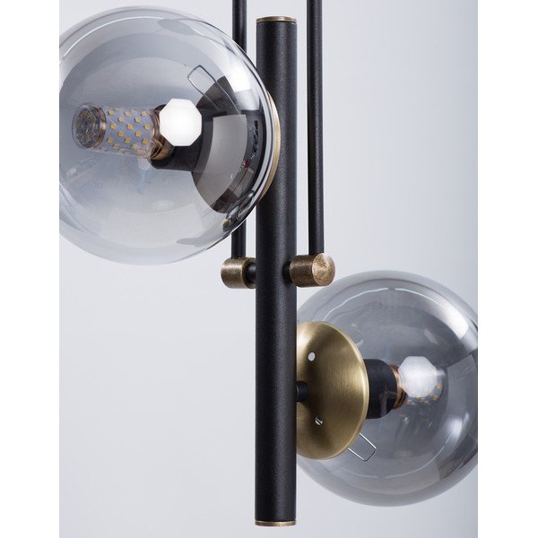 Czarna lampa sufitowa ze szklanym kloszem ø 15 cm Libra – Squid Lighting-image-3