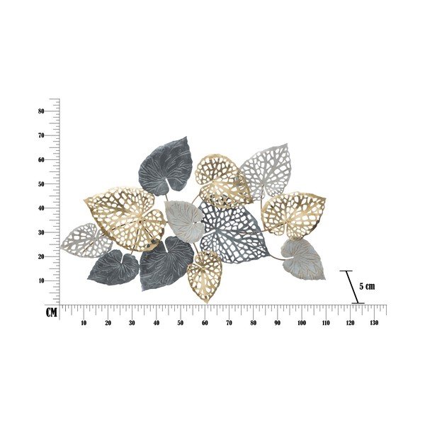 Metalowa dekoracja wisząca z wzorem liści Mauro Ferretti Ory -C-, 110x66 cm-image-2