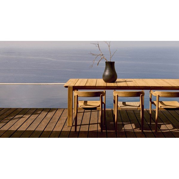 Stół ogrodowy z litego drewna tekowego 102x220 cm Icaro – Kave Home-image-2