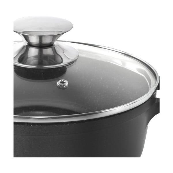 Garnek z powierzchnią nieprzywierającą Pfluon Granit i szklaną pokrywką Orion Grande, ⌀ 20 cm-image-4