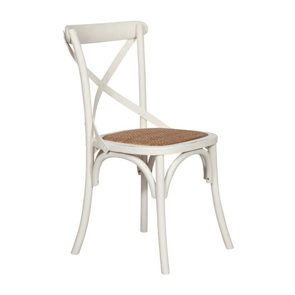 Białe krzesło z litego jesionu Abra