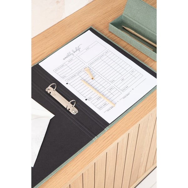 Zielony kartonowy organizer Ringo Canvas Paper Laminate – Bigso-image-2