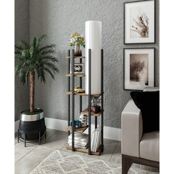 Czarno-biało-naturalna lampa stojąca (wysokość 84 cm) Vogue – Opviq lights-image-2