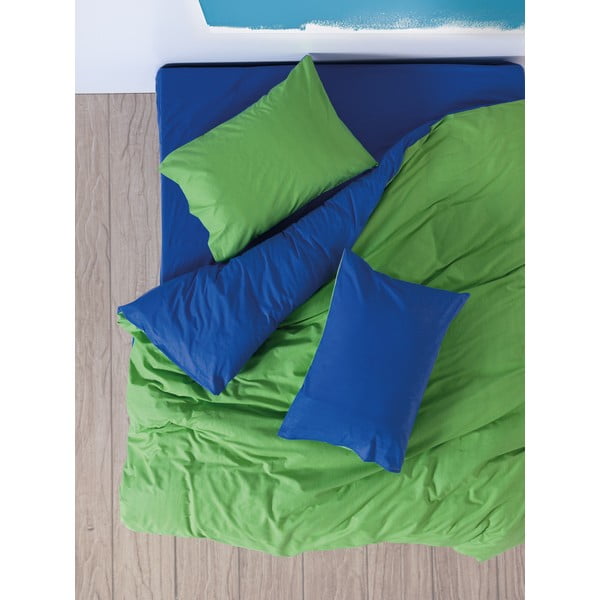 Zielona/niebieska pościel dwuosobowa z bawełny renforcé z prześcieradłem/4-częściowa 200x220 cm Sage – Mijolnir