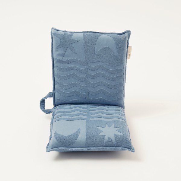 Niebieski leżak plażowy Sunnylife Terry, 93x43 cm-image-4