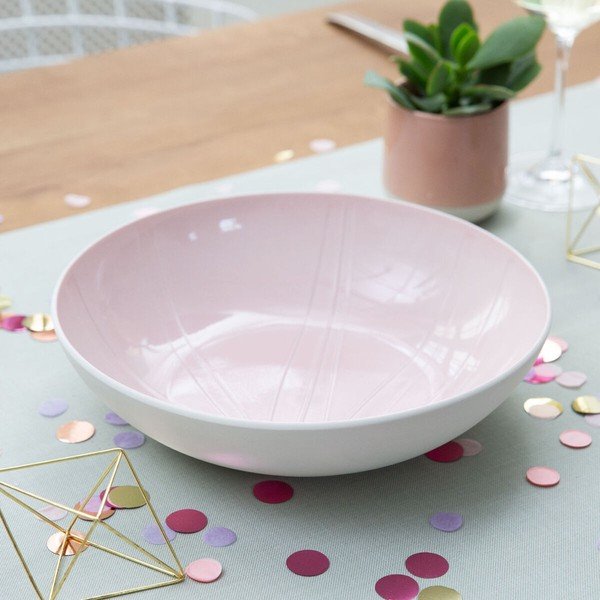 Biało-różowa porcelanowa miska do serwowania Villeroy & Boch Leaf, ⌀ 26 cm-image-1