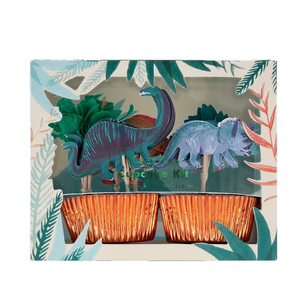 Papierowe papilotki do muffinek zestaw 24 szt. Dinosaur Kingdom – Meri Meri