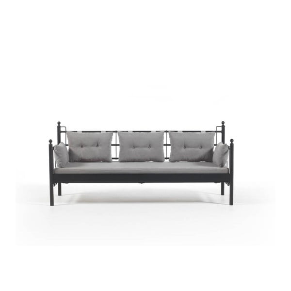 Szara 3-osobowa sofa ogrodowa Lalas DKS, 96x209 cm