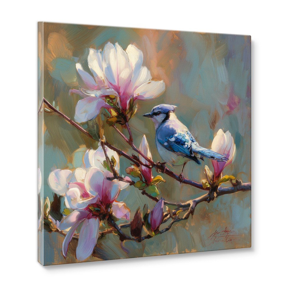 Obraz drukowany na płótnie 32x32 cm Bluejay & Blossom – Styler (zdjęcie 4)