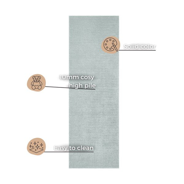 Jasnoniebieski chodnik Mint Rugs Supersoft, 80x250 cm-image-4