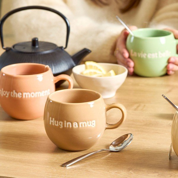 Brązowy kamionkowy kubek 420 ml Muggies – Salt&Pepper-image-1