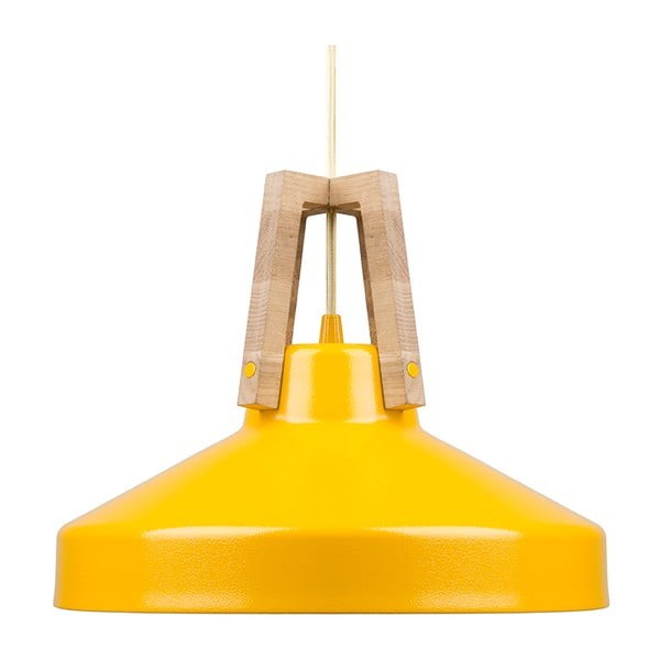 Żółta lampa wisząca Loft You Work, 44 cm