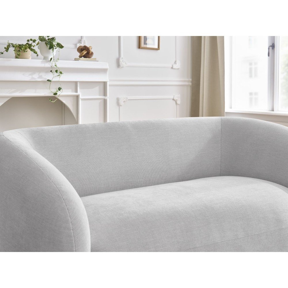Jasnoszara sofa z tkaniny szenilowej 160 cm Celine – Bobochic Paris (zdjęcie 3)