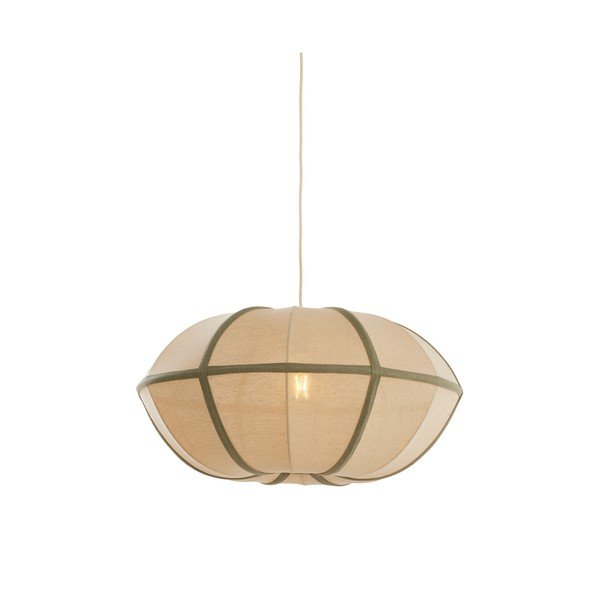 Kremowa lampa wisząca z tekstylnym kloszem Mirelys – Light & Living-image-2
