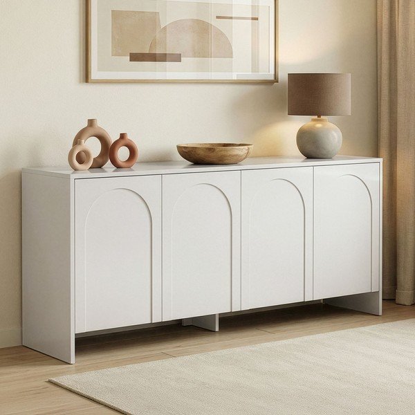 Biała komoda 180x80x45 cm Arlen  – Kalune Design-image-2