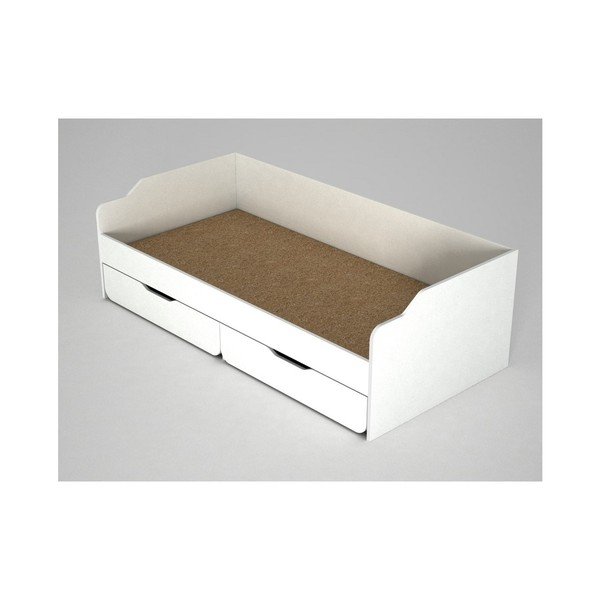 Białe drewniane łóżko jednoosobowe Young-image-2