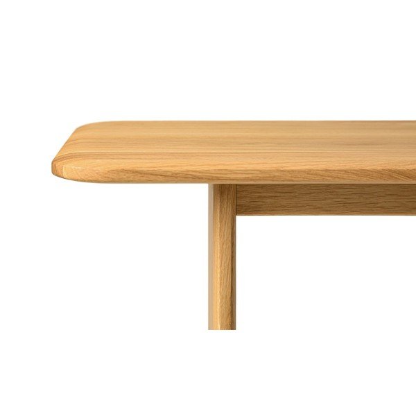 Konsola z litego drewna dębowego w naturalnym kolorze 40x120 cm Charlotte – Micadoni -image-2