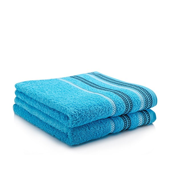 Komplet 2 ręczników Hugo Turquoise, 70x140 cm