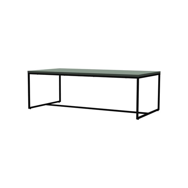 Zielony stolik z metalową konstrukcją w czarnym kolorze Tenzo Lipp