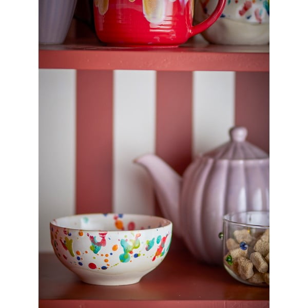 Kremowe kamionkowe miski zestaw 4 szt. 300 ml Freckles – Bloomingville-image-1