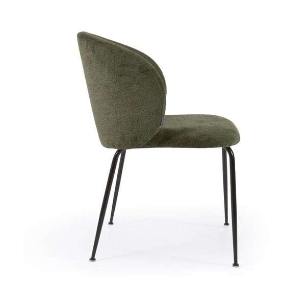 Zielony tapicerowany fotel jadalniany Minna – Kave Home-image-3