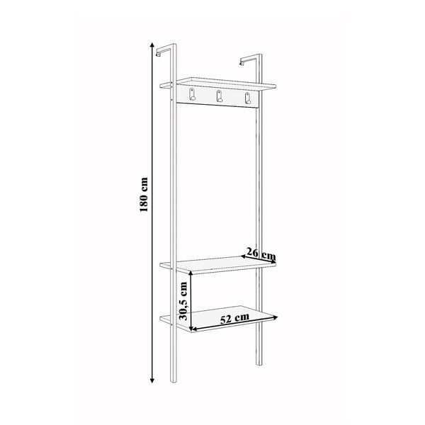 Czarny zestaw do przedpokoju z drewna z recyklingu Nina – Kalune Design-image-4