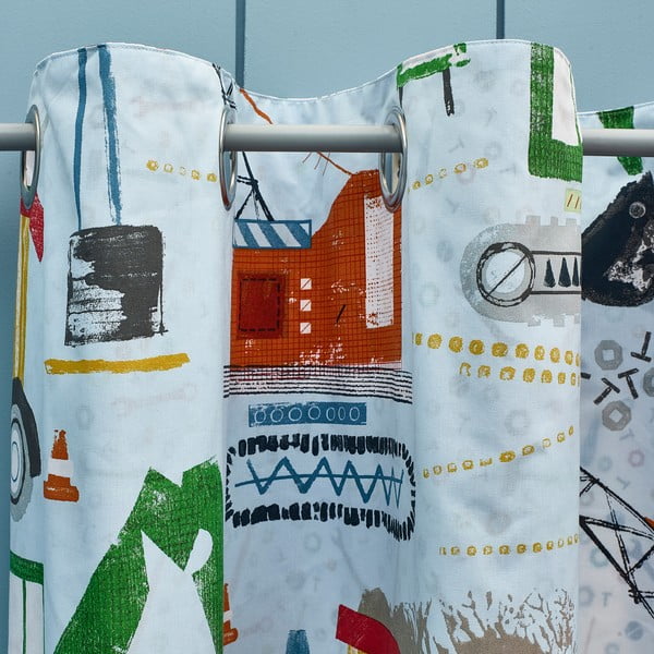 Niebieska zasłona dziecięca 2 szt. 168x183 cm Digger Dreams – Catherine Lansfield-image-3