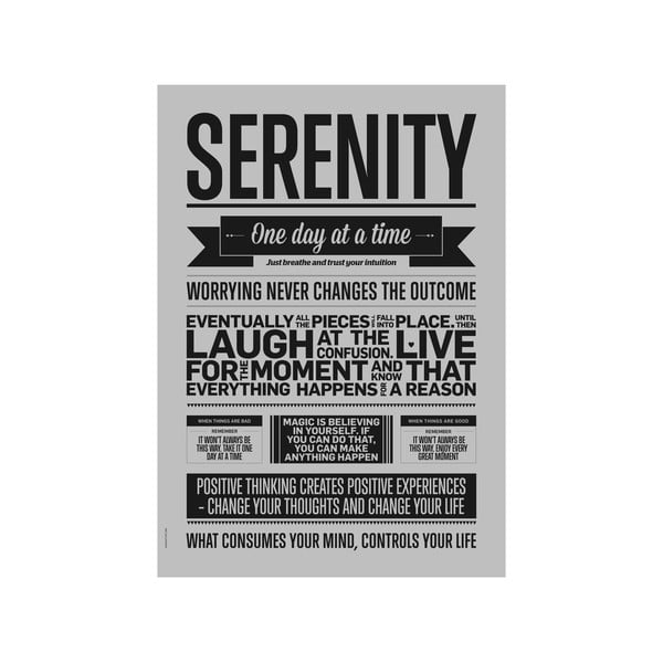 Plakat autorski Serenity Grey, A3