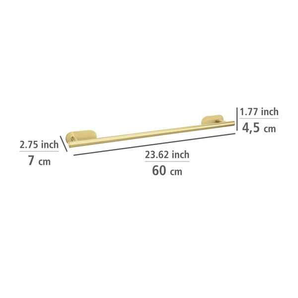 Samoprzylepny wieszak na ręczniki ze stali nierdzewnej Orea Gold – Wenko-image-4