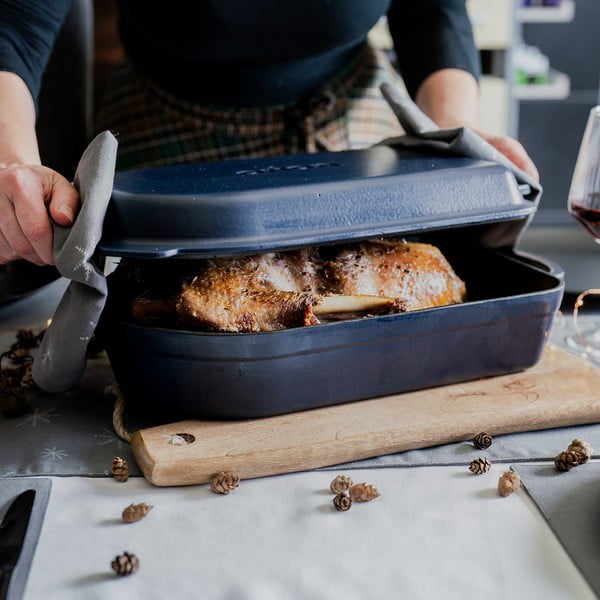 Żeliwna brytfanna 22x42,5 cm LITINA SMALT – Orion-image-1