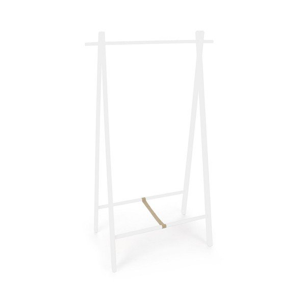 Biały stojak na ubrania z litego drewna brzozowego 91x151x50 cm Daiki – Yes Everyday