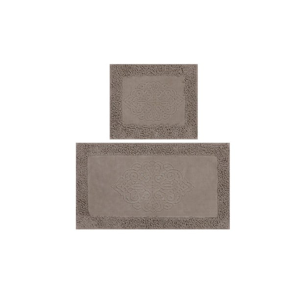 Jasnobrązowe dywaniki łazienkowe zestaw 2 szt. 100x60 cm – Foutastic
