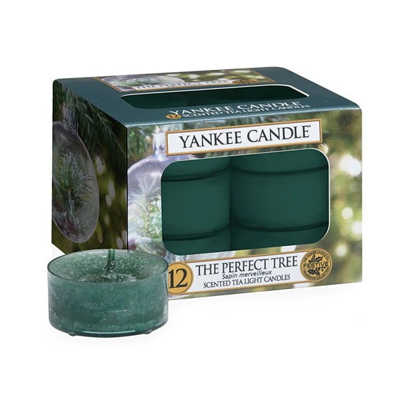 Zestaw 12 świeczek zapachowych Yankee Candle The Perfect Tree, 4 h
