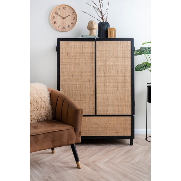 Czarna drewniana szafa Leitmotiv Galant-image-1