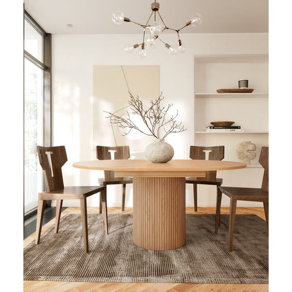 Okrągły rozkładany stół w dekorze dębu ø 115 cm Malaga – Bonami Selection-image-1