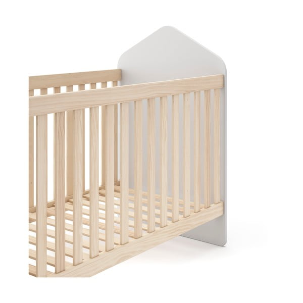 Białe łóżeczko w dekorze sosny 60x120 cm Estefania – Marckeric-image-4