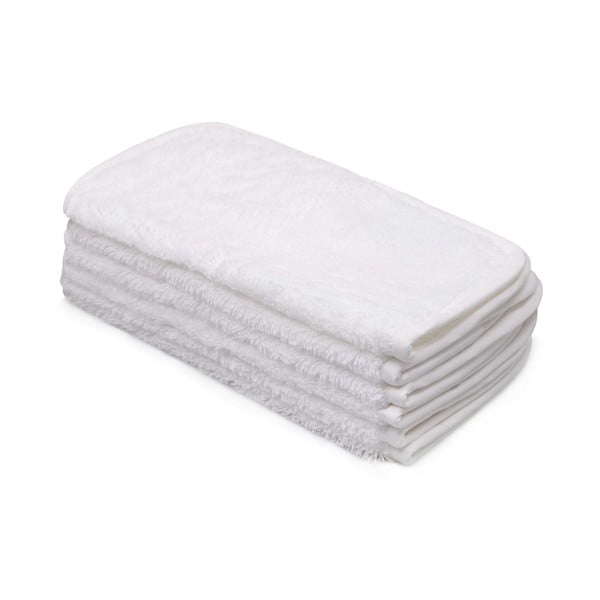 Komplet 6 białych bawełnianych ręczników Madame Coco, 33x33 cm