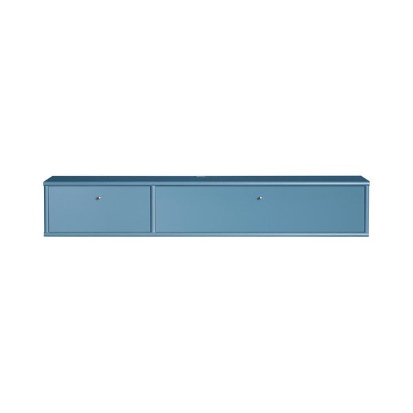 Niebieska szafka pod TV 136x22 cm Mistral – Hammel Furniture