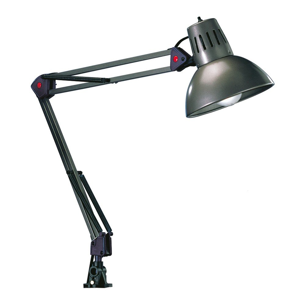 Lampa stołowa z elastyczną konstrukcją/z klipsem w kolorze srebra (wysokość 73,5 cm) Tajo – Trio (zdjęcie 4)