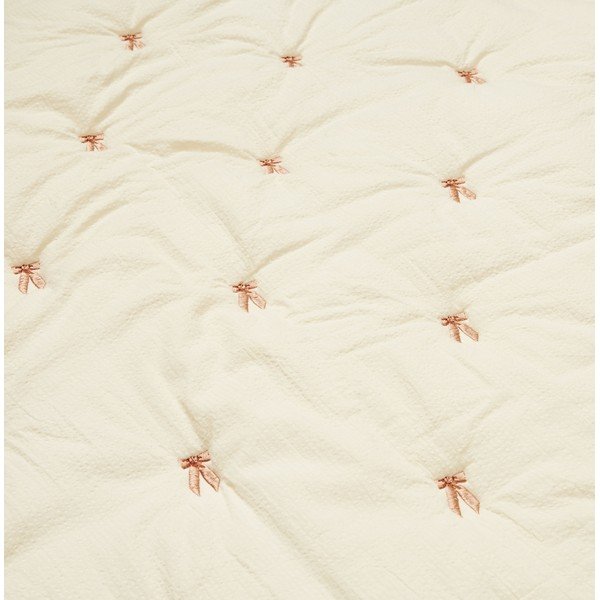 Jasnożółto-różowy pikowany koc dziecięcy z bawełny organicznej 90x120 cm Bows – Cam Cam Copenhagen-image-2